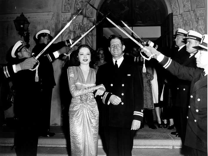 A photograph of Rudy Vallee after his marriage